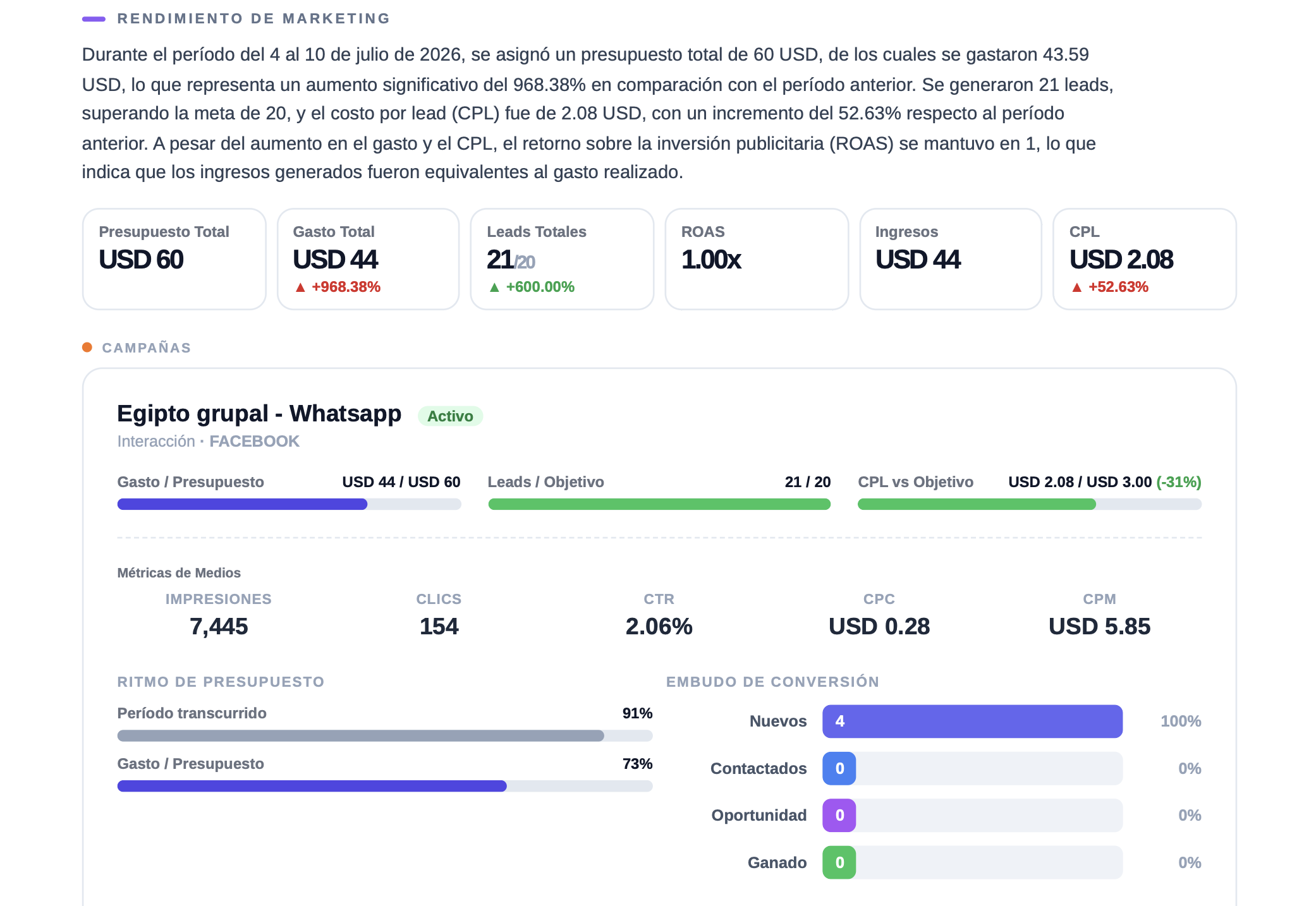 Reportes automáticos